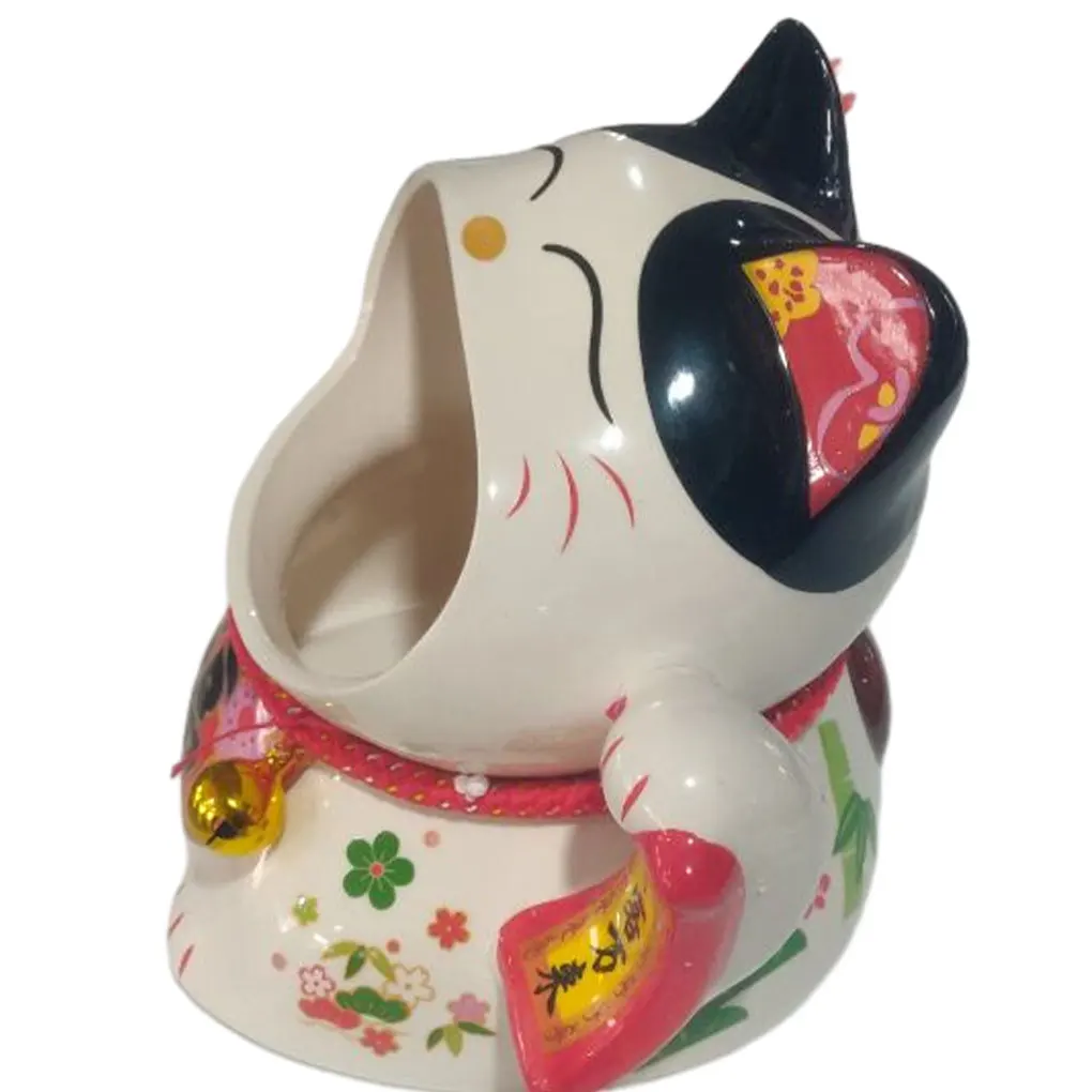 Ceramica Gura Mare Box Cat Figurina Statuie Borcan pentru Acasă Tabelul Desktop