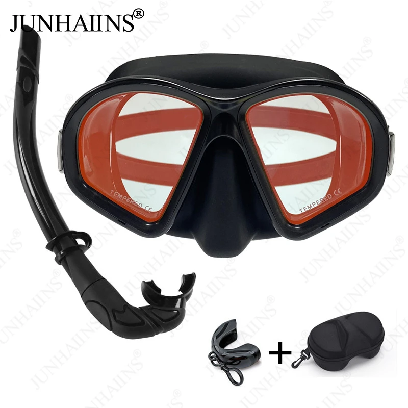 COD umed tub de respirație scăzută capacitate de sticla gratuite de scufundări masca J-tip masca de scufundări negru camera bază de snorkeling set