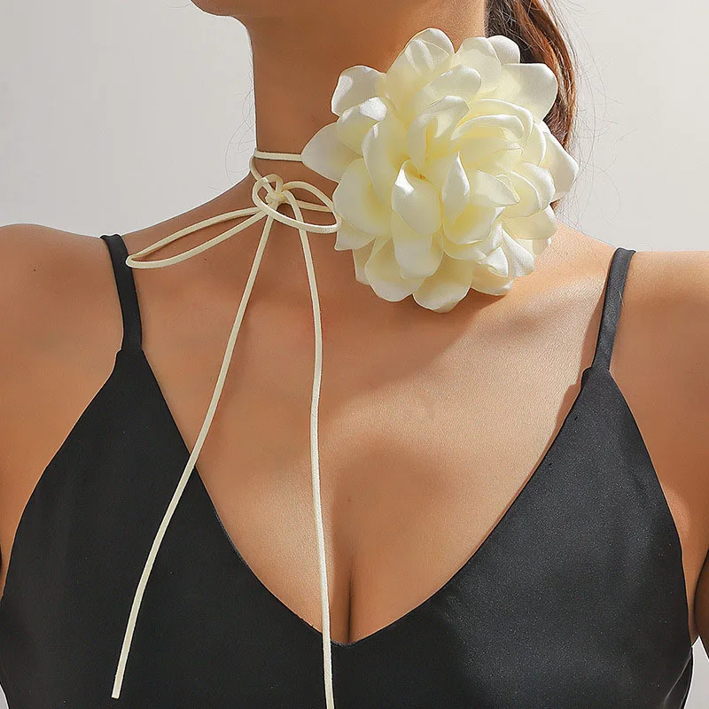 Colier/Cravată de Flori dantelă Up Guler Femei Fete de Aur Placare cu Argint Moda Bijuterii Vânzare Fierbinte Petrecere Cadou 2023 Stil Nou