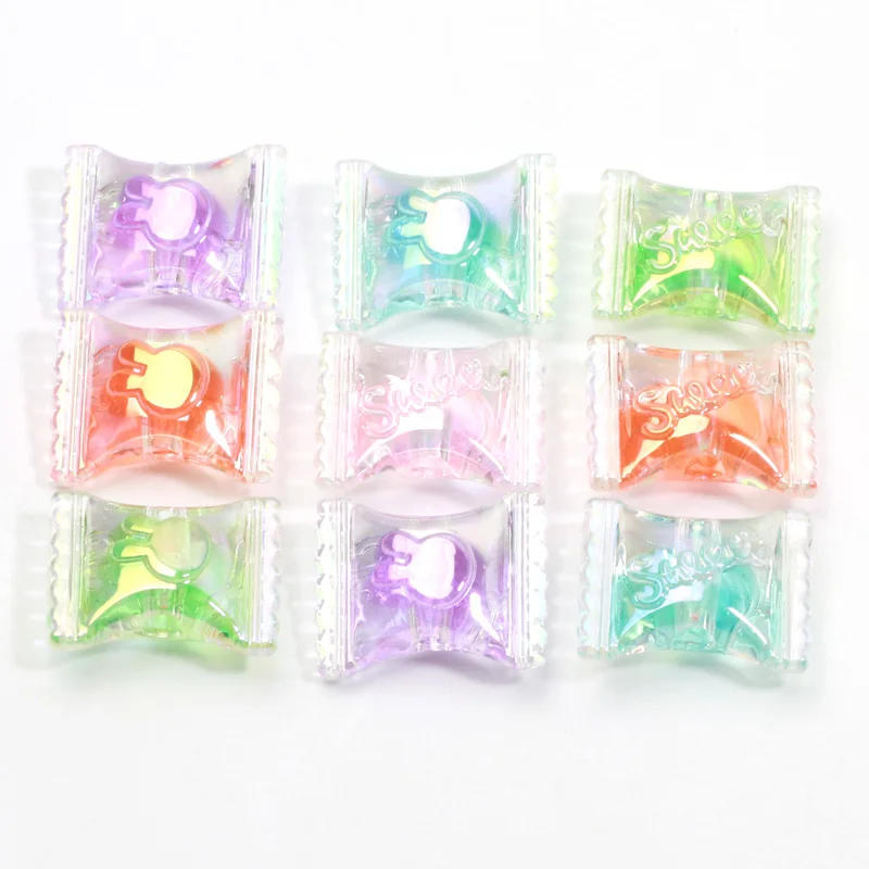 Colorate Transparente Acrilice Margele Bratari 17x21mm 10buc Farmec Bomboane Margele Pentru a Face Bijuterii Bijuterii DIY Decorare Accesorii