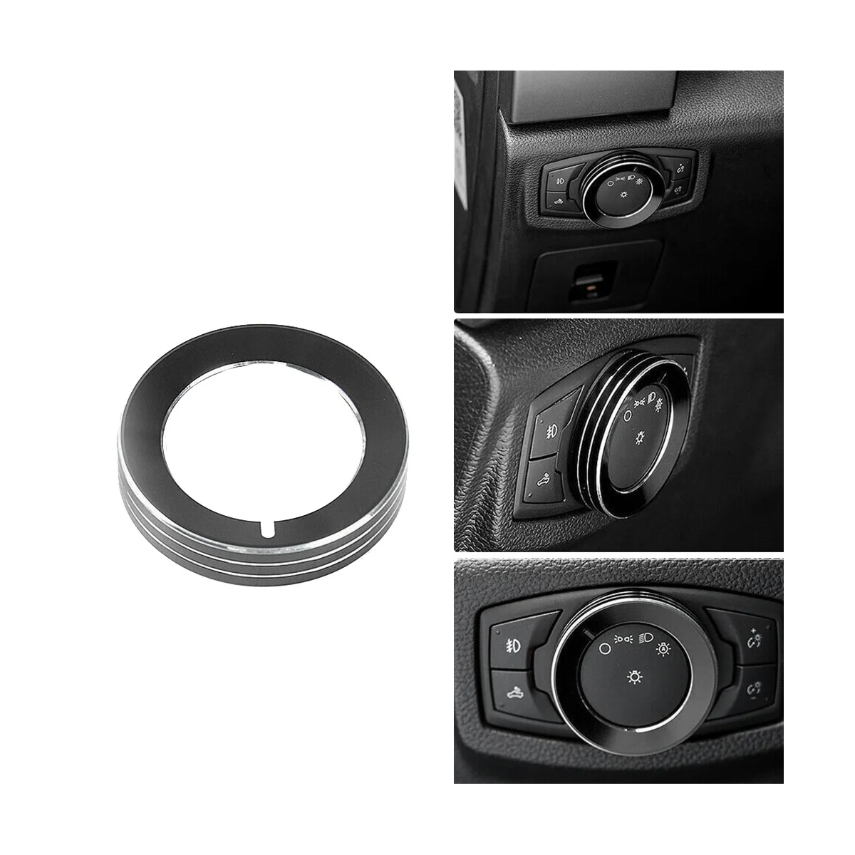 Consola centrala Audio Faruri Buton Inel Decorativ de Interior Buton de Inel Accesorii Auto pentru 15-20 de Aur