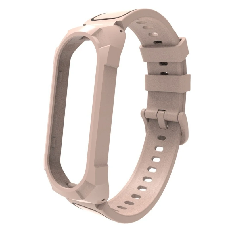 Curea moale rezistent la apa Bratara+PC Caz-Compatibil pentru Mi Band 8 Smartwatch la Modă Curea Bandă Anti-zgârieturi Brățară