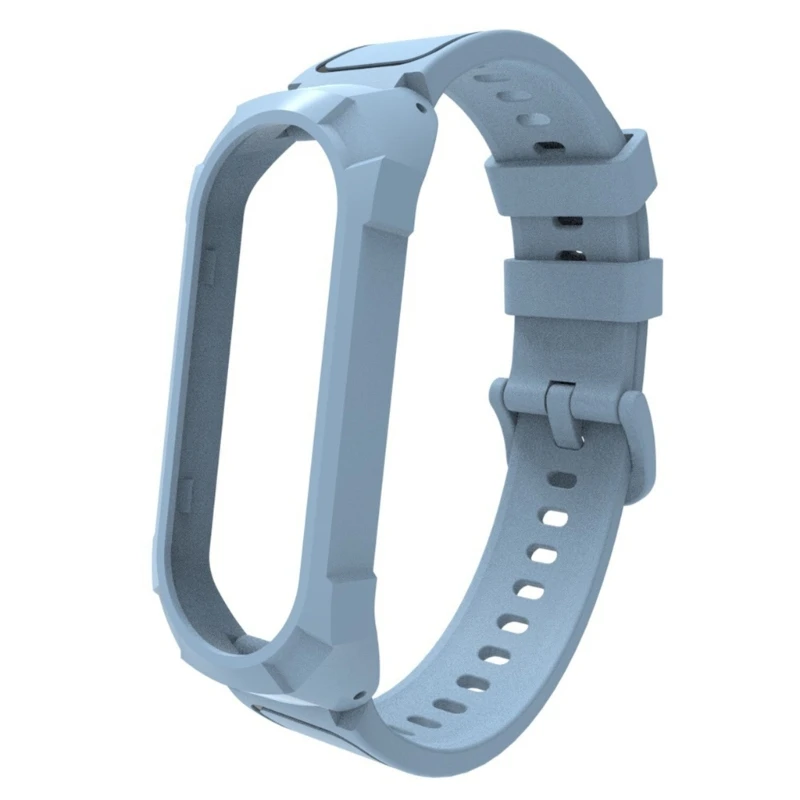 Curea moale rezistent la apa Bratara+PC Caz-Compatibil pentru Mi Band 8 Smartwatch la Modă Curea Bandă Anti-zgârieturi Brățară
