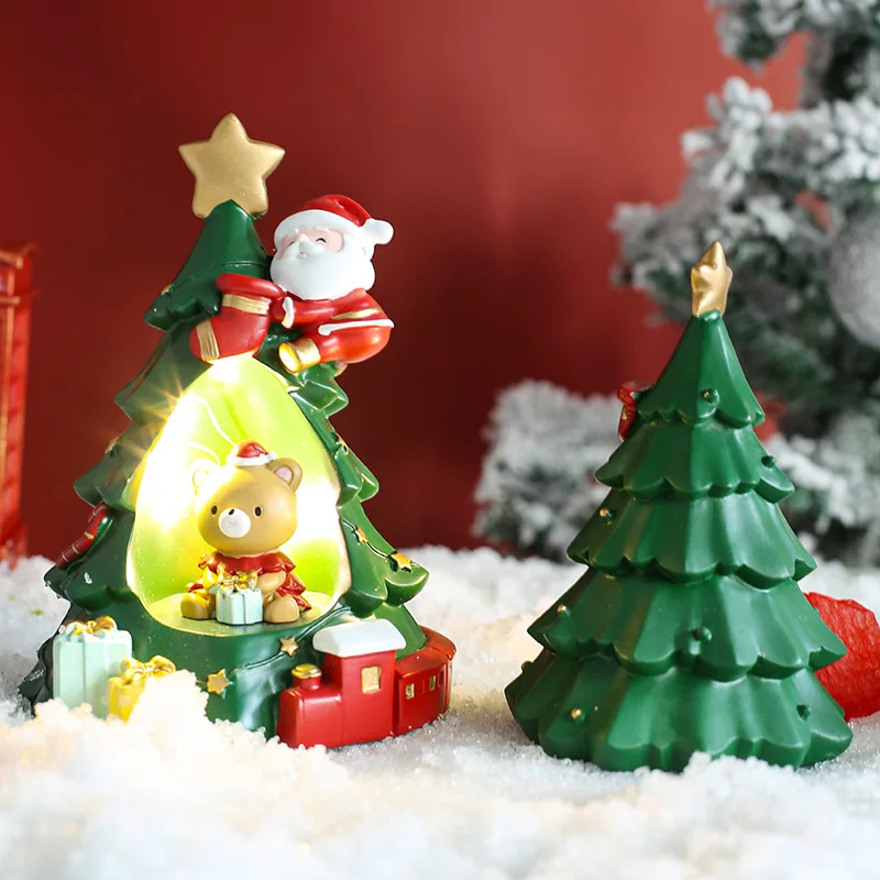 Desen animat om de zăpadă, pom de Crăciun vă oferă copiilor și elevilor cadouri de vacanță birou de decorare camera de zi de decorare decor acasă