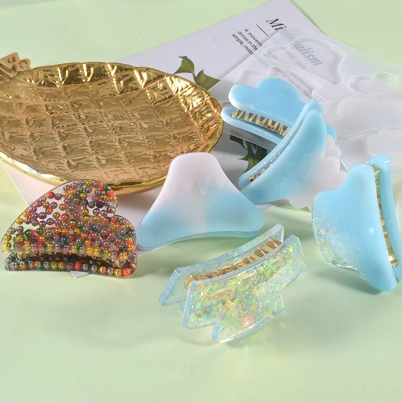 DIY Cristal Rășină Epoxidică Mucegai Iirregular Forma de Rechin Ac de Păr Clip de Cristal lucrate Manual Rășină de Turnare Matrite de Rășină Bijuterii