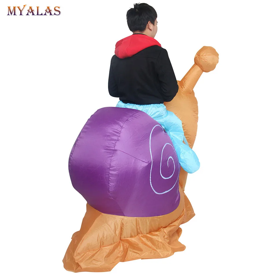 Drăguț Gonflabile Plimbare Melci Costum De Halloween Pentru Adulti Barbati Cosplay Amuzant Moluscă Animal De Mers Pe Jos Arunce În Aer Costum Petrecere Rochie Fancy
