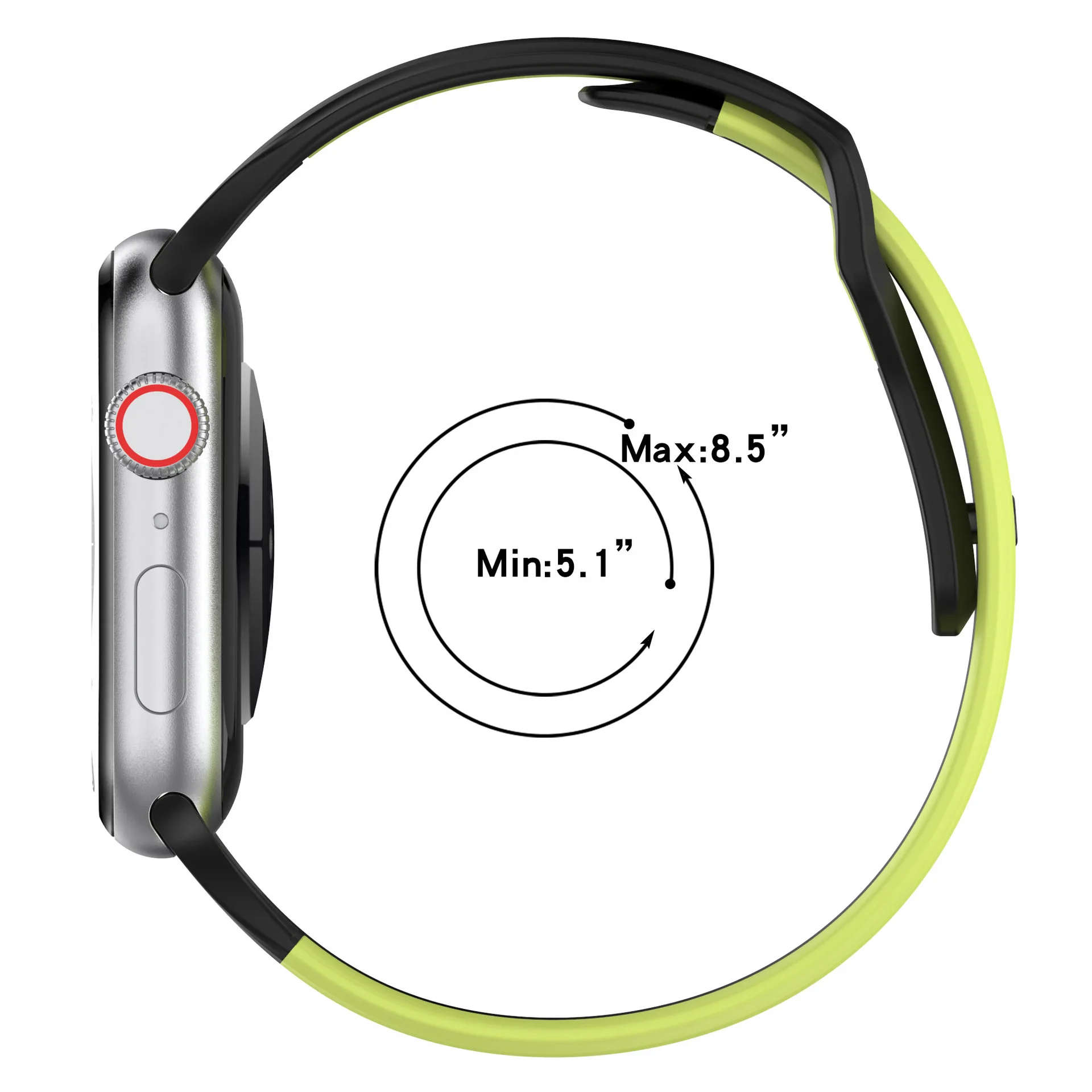 Dublu de culoare Banda de Silicon Pentru Apple Watch Curea de 44mm cu diametrul de 40mm, 45mm 49mm 41mm 38mm 42mm bratara iwatch serie se 7 3 6 8 ultra band