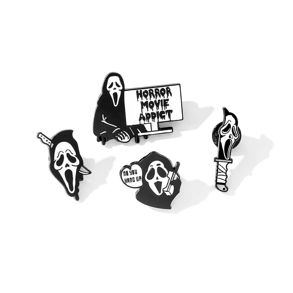 Email Ace Halloween Insigna Metalică Înfricoșător, Amuzant Personalitate Gotic Craniu pentru Femei Broșe