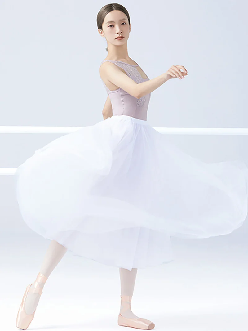 Femeile De Formare A Corpului De Balerina Imbracaminte Lace Print Backless Vesta Liric Dans De Balet Clasic Gimnastica Tricou Costum