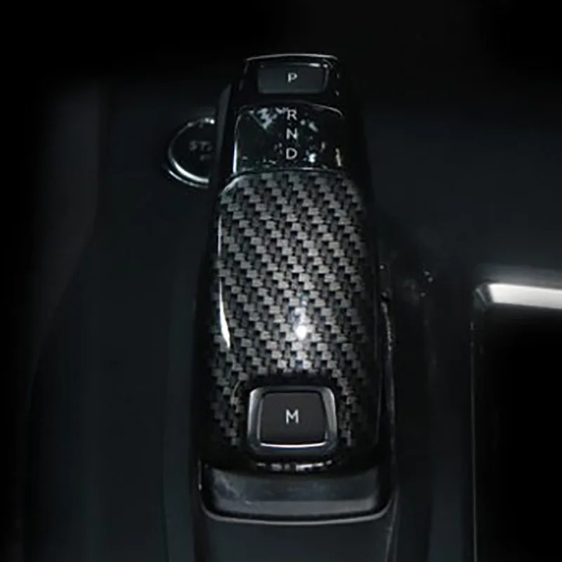 Fibra de Carbon Mașină Schimbătorului de Viteze Gear Capac Cap Autocolante Trim Cadru Accesorii pentru Peugeot 3008 GT 4008 5008 2017-2019