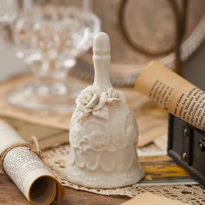 Francez De Epocă Ceramice Clopot De Mână Copiii Acasă Memento Apel Bell Europene Accesorii Pentru Casa Restaurant Decoratiuni De Masă