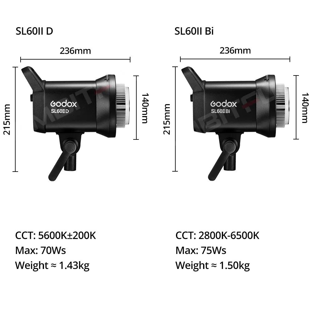 Godox SL60IIBi ȘTIULETE de LED Lumina 2800-6500K 2.4 G Wireless/Bluetooth Control Lumină Continuă Bowens de Montare pentru Înregistrare Video
