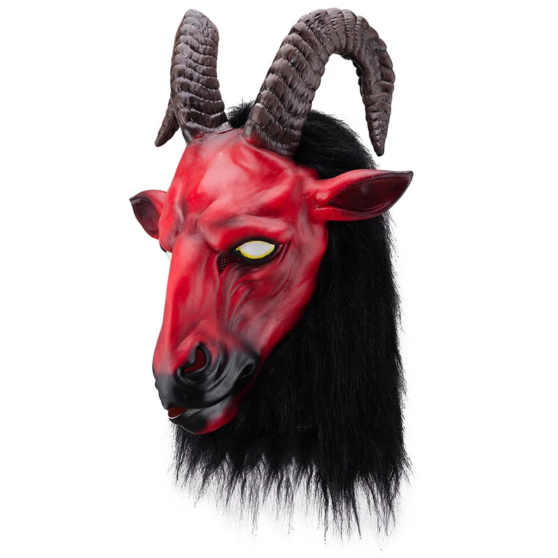 Halloween Înfricoșător Capra Antilope Masca De Animal Latex Cap Plin Masca Animale De Fermă Carnaval Adulti Costume Accesorii Elemente De Recuzită