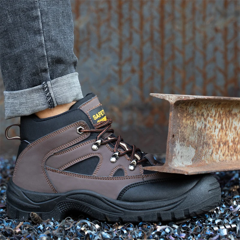 Indestructibil Pantofi Steel Toe Boots, Anti-Punctie, Rezistent la Ulei, rezistent la Uzura, Pantofi de Protecție Anti-sparge Siguranță Pantofi pentru Bărbați