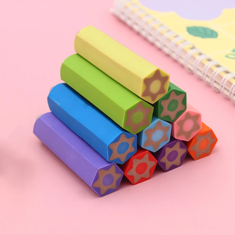 Kawaii Creion Forma Gumă De Șters Din Cauciuc Elev Șterge Bomboane De Culoare Creion Radieră Coreean Papetarie Instrumente De Corecție De Birou Școală