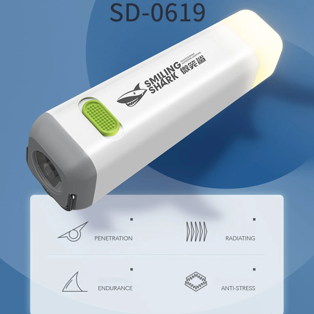 LED Portabil cu Lanterna USB Reîncărcabilă 1200mAh Impermeabil 300LM pentru Pescuit de Noapte de Economisire a Energiei Grădină Drumeții Consumabile