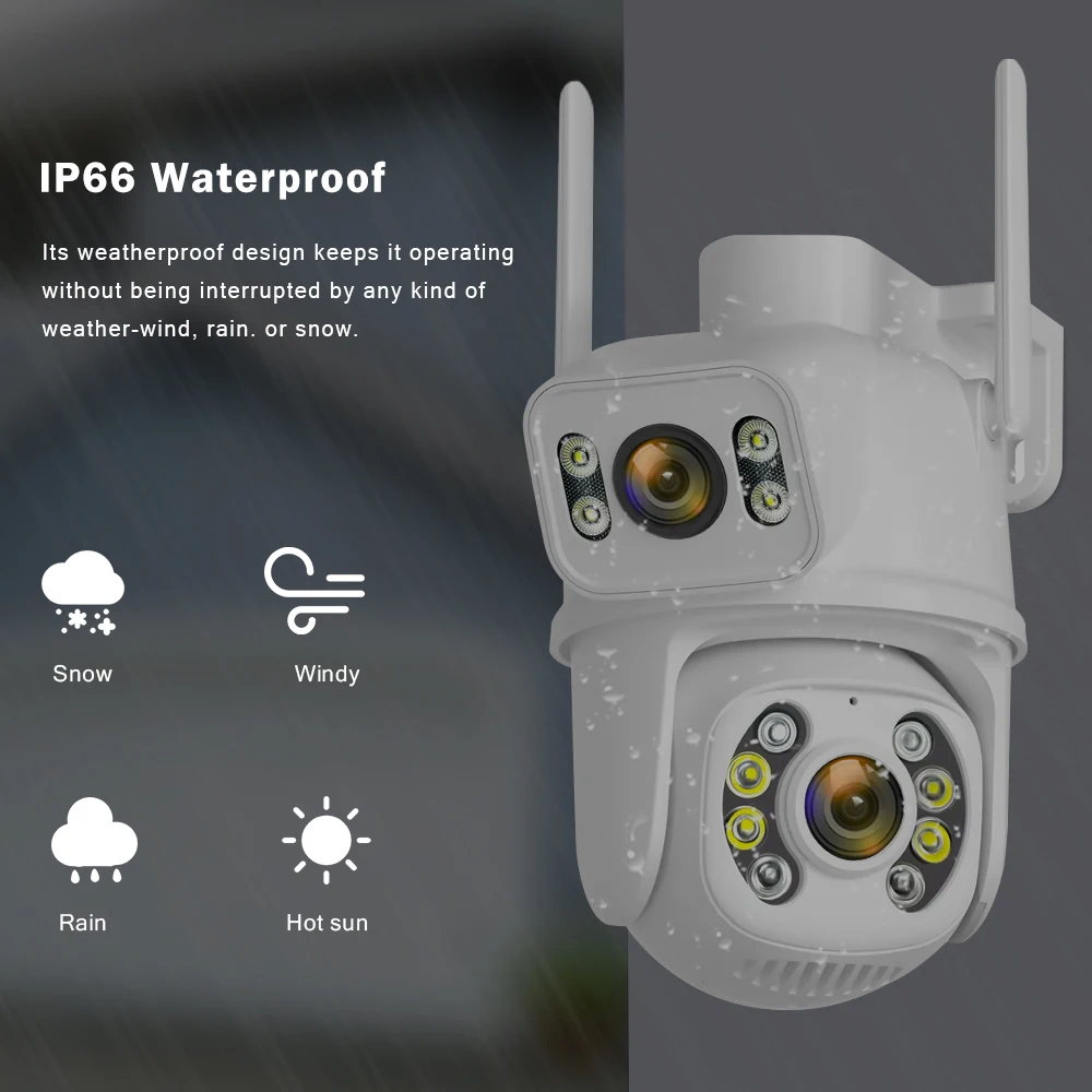 LISUTUM în aer liber, Viziune de Noapte, Ecran Dual de Detectare a Omului 8MP PTZ Camera Wifi Protecție de Securitate de Supraveghere CCTV camere IP