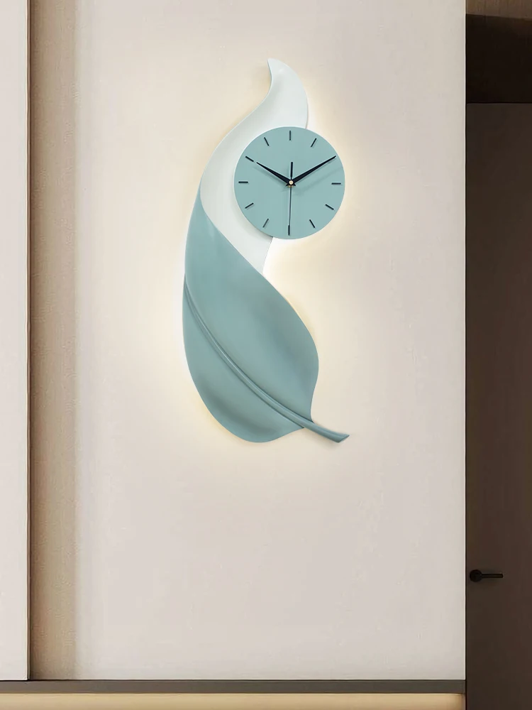 Living Modern decorativ de perete ceas de frunze pridvor ceas de uz casnic mut de artă sala de mese agățat ceas de perete