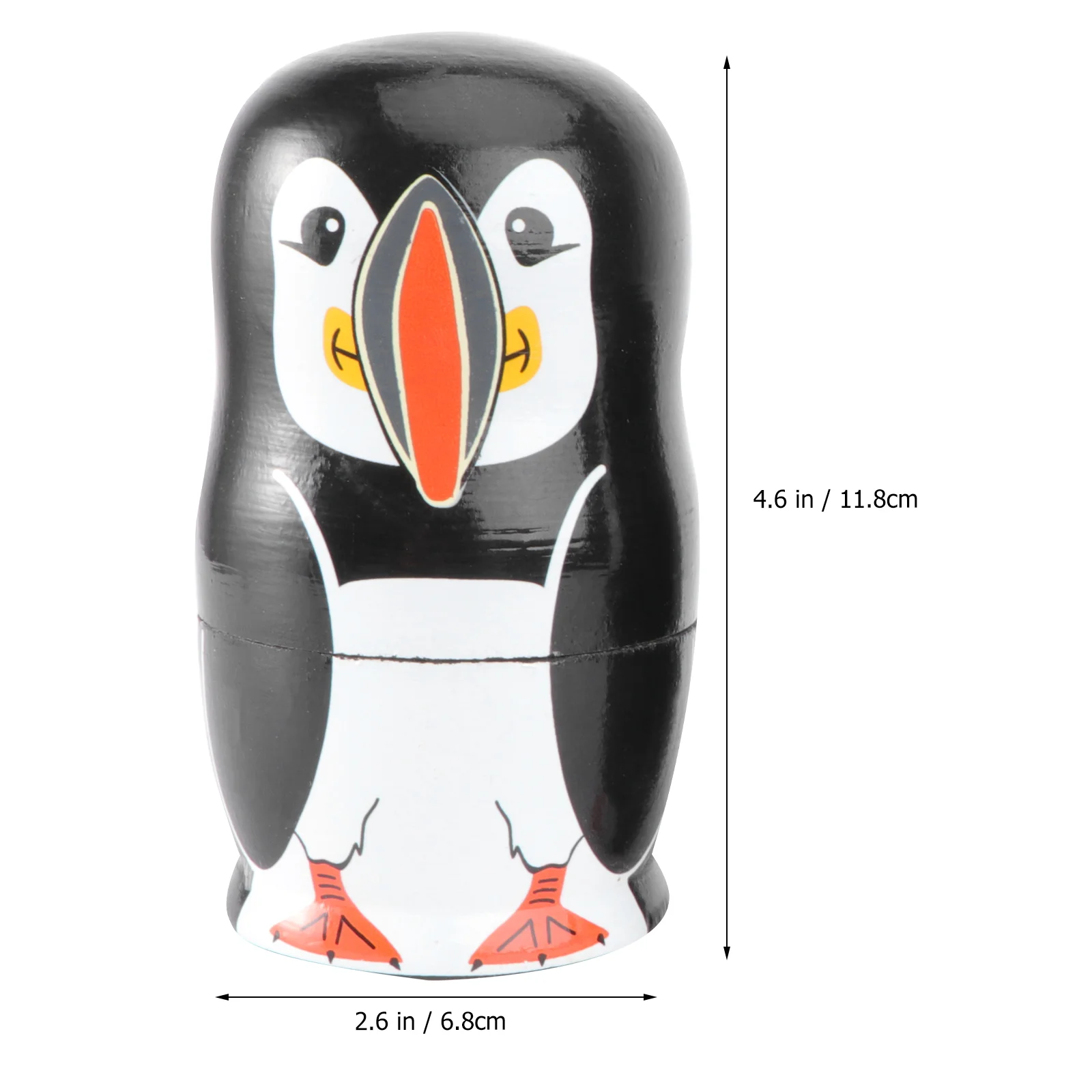 Mic Pinguin Cuiburi Matryoshka Jucărie Chilfren Copii Decor Acasă Stivuire Jucarii Din Lemn Mini