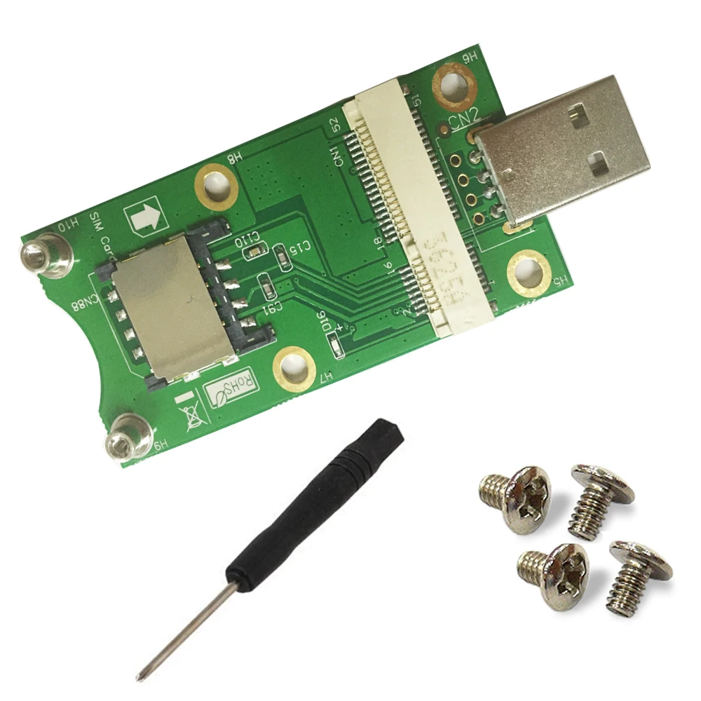 Mini PCI-E Adaptor USB Cu SIM Slot pentru card WWAN/LTE Modul convertește 3G/4G wireless Mini-Card la portul USB