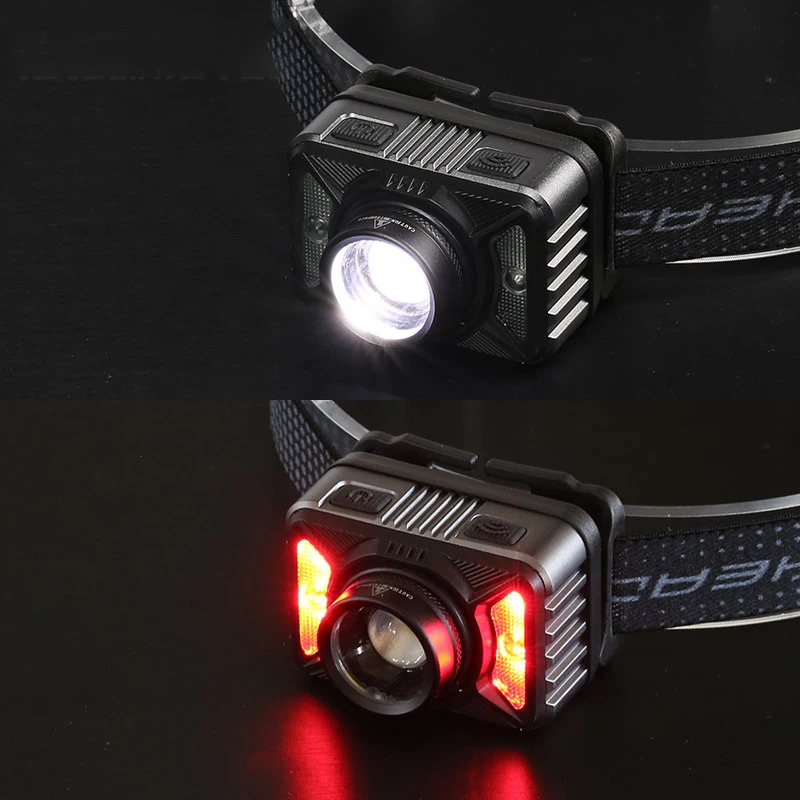 Mini Reîncărcabilă XHP50 LED Far Corpul Senzor de Mișcare Faruri Camping Lanterna Roșie Cap Alb Torță de Lumină Lampă