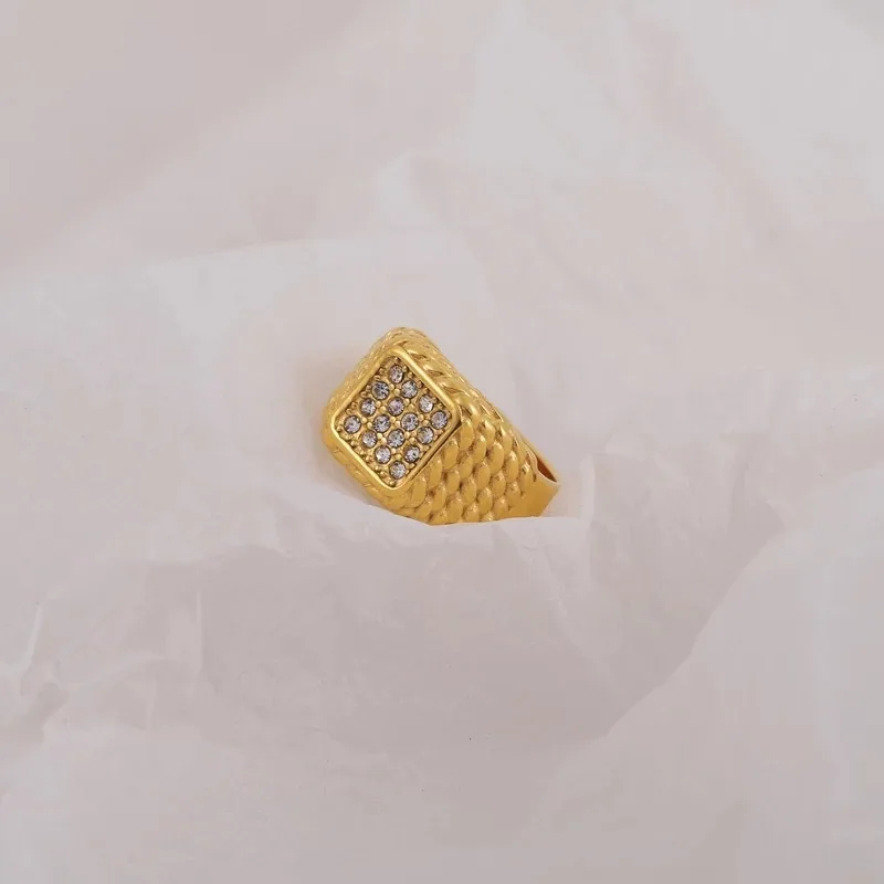 Minimalist din Oțel Inoxidabil de Stivuire Inele Pentru Femei Tendință de Zircon Cubic de Culoare de Aur de Cristal Degetul Accesorii pentru Femei Bijuterii