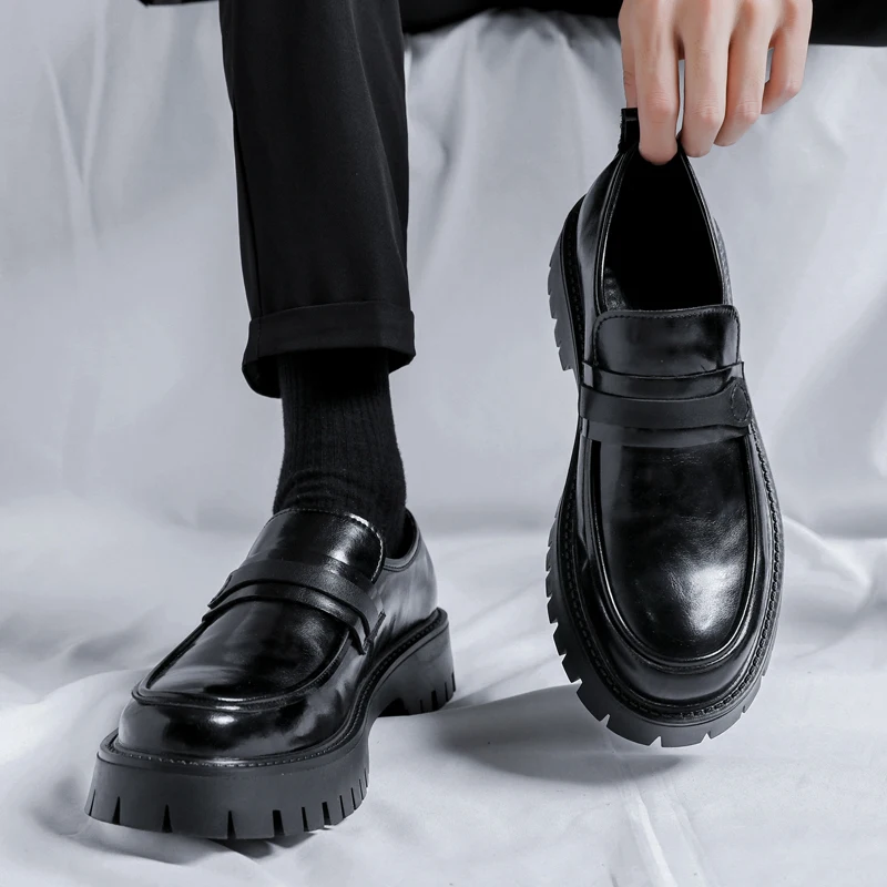 Moda Barbati Misto de Afaceri din Piele Pantofi Rotund Toe Glezna Cizme Rochie Office Ghete Casual Barbati Pantofi de Lucru