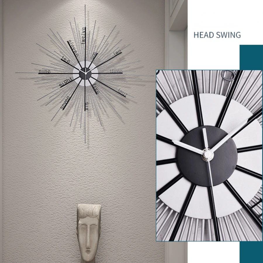 Moda Ceas De Perete Nordic Design Minimalist Baterii Ceasuri Living Metal Liniștită Relogio Parede Decor Acasă