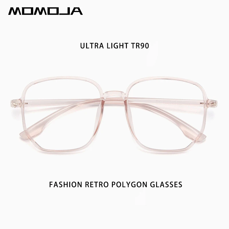 MOMOJA Moda Retro Poligon Ochelari Ultra Spectacol de Lumină Optice Ochelari baza de Prescriptie medicala de Mari Dimensiuni Cadru Bărbat Femeie Ochelari de vedere