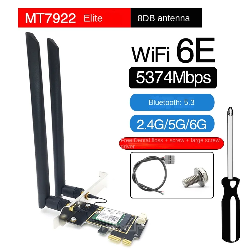 MT7922 WIFI6E 5G/6G dublă triplă dual-band gigabit desktop built-in placa de retea wireless PCIE 5.3 Bluetooth