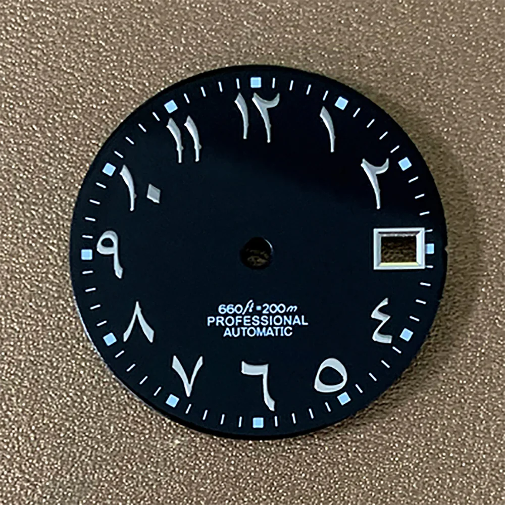 NH35 Cadran arabă Scrisoare Cifre Cadran Luminos 28.5 mm Fata Ceas pentru Datejust NH36 Mișcare Mecanică Bărbați Accesorii Ceas