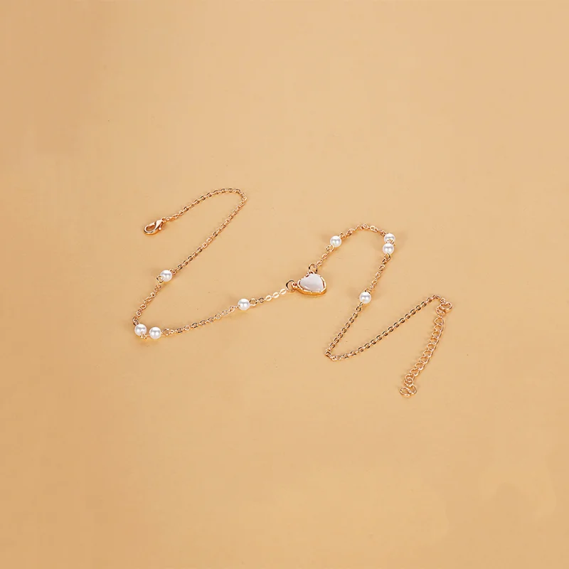 Noi Delicat Elegant Pearl Opal in forma de Inima Pandantiv Colier pentru Femei Fete de Moda realizate Manual din Metal Geometrice Clavicula Colier