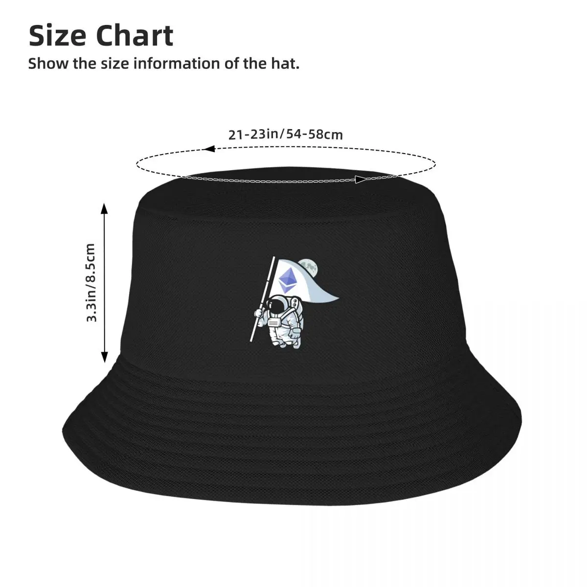 Noi Ethereum la Luna - Eter - Crypto Găleată Pălărie drăguț Nou În Pălărie Militare Tactice Cap Pălării de Soare Pentru Femei Barbati