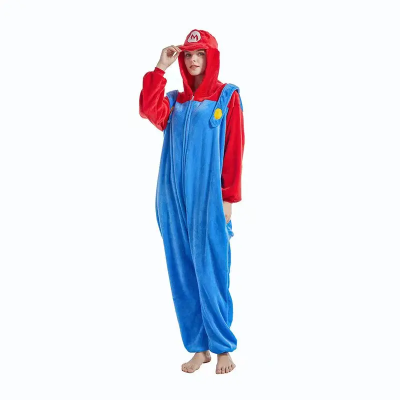 Noi Kigurumi Fermoar Hăinuțe Pentru Fete Baieti Cosplay Costum Adult Pijamale Flanel Homewear Petrecere De Halloween Salopeta Sleepwear