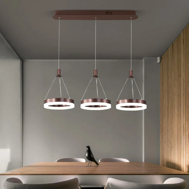 Nordic Rotunde LED Lampă de Pandantiv Modern, Simplu, Scotocind Masă Lampă de Agățat Pentru Camera de zi Bar de Hotel Decor de Aur Candelabru Tavan