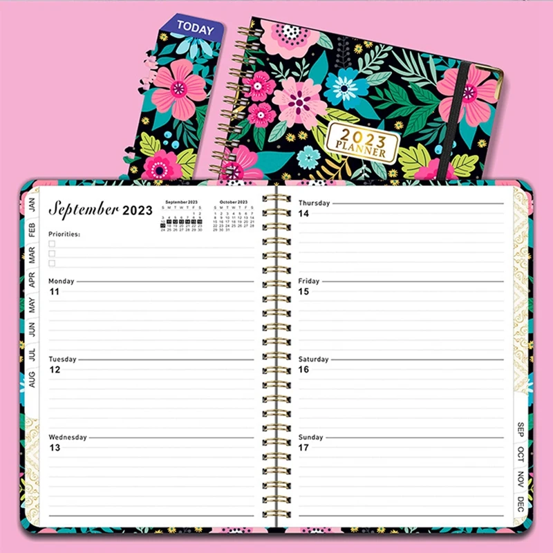 Notebook Planificator De 8.4 Inch X 6 Inch Planificator Notebook Spirală Notebook Planificator Cu Marcaje A01