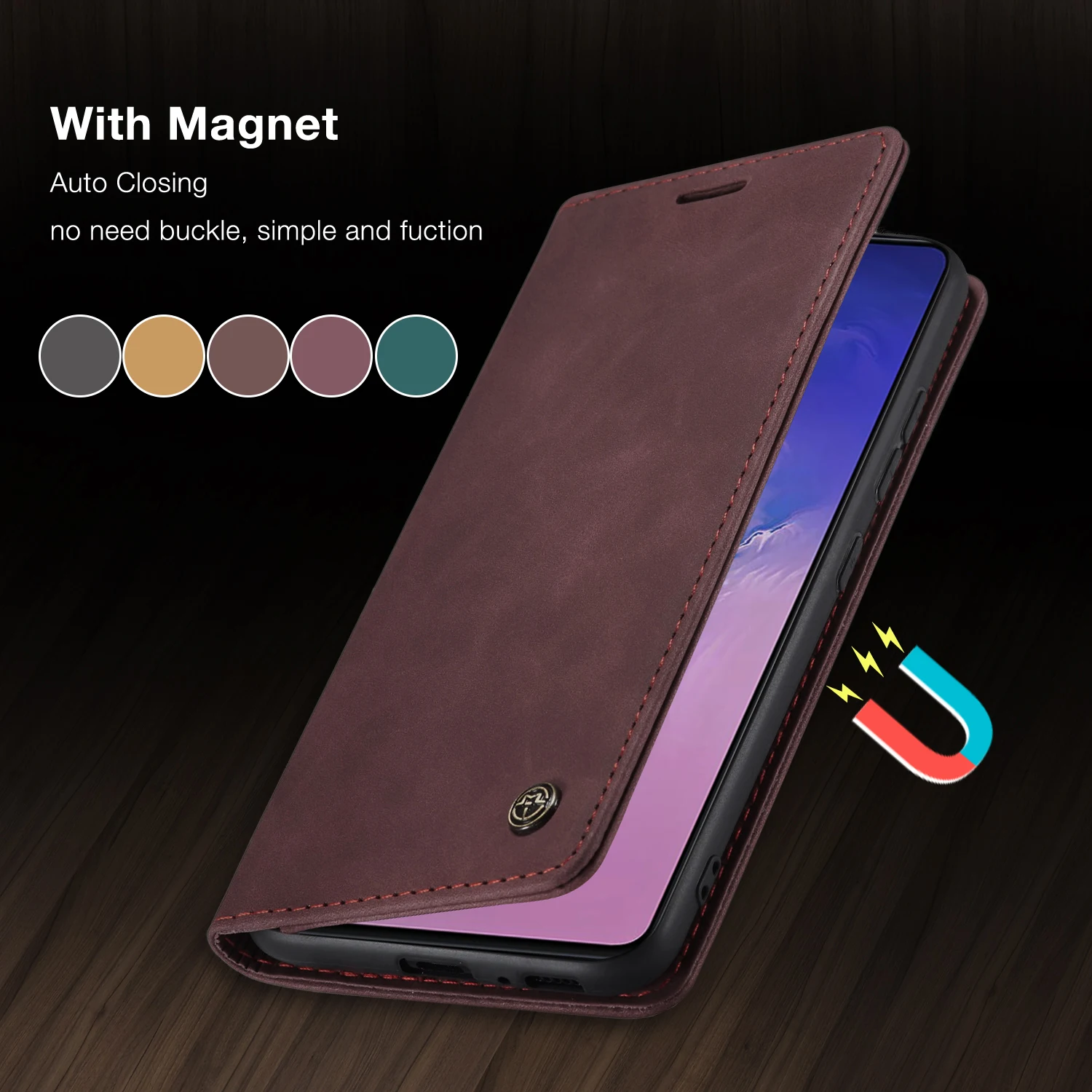 Nou Stil Lux din Piele de Caz Pentru Xiaomi Redmi Note 8 9 10 4G 5G Magnetic Flip Cartelei de Telefon Pentru Xiaomi Mi 11 9 10 T Lite Wa