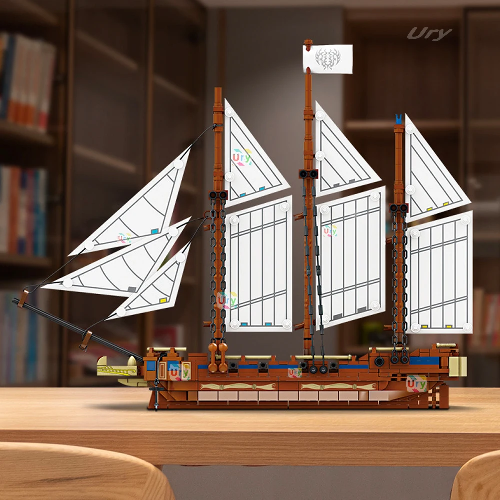 Orașul Barcă cu pânze Royal Yacht Siguna Goeleta Pilot Blocuri Model de Corabie de Pirați MOC Jucării pentru copii Copii Cadou de Ziua de nastere
