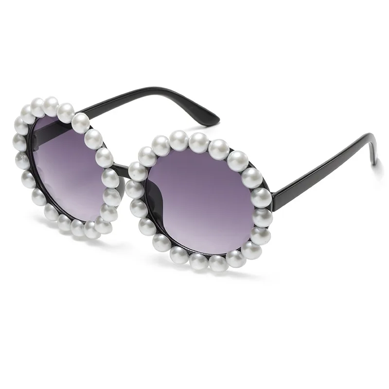 Ornament rotund Perla ochelari de Soare Femei Barbati Moda de Lux Stras Ochelari de Soare Protectie UV de Protecție și de Partid de Dans