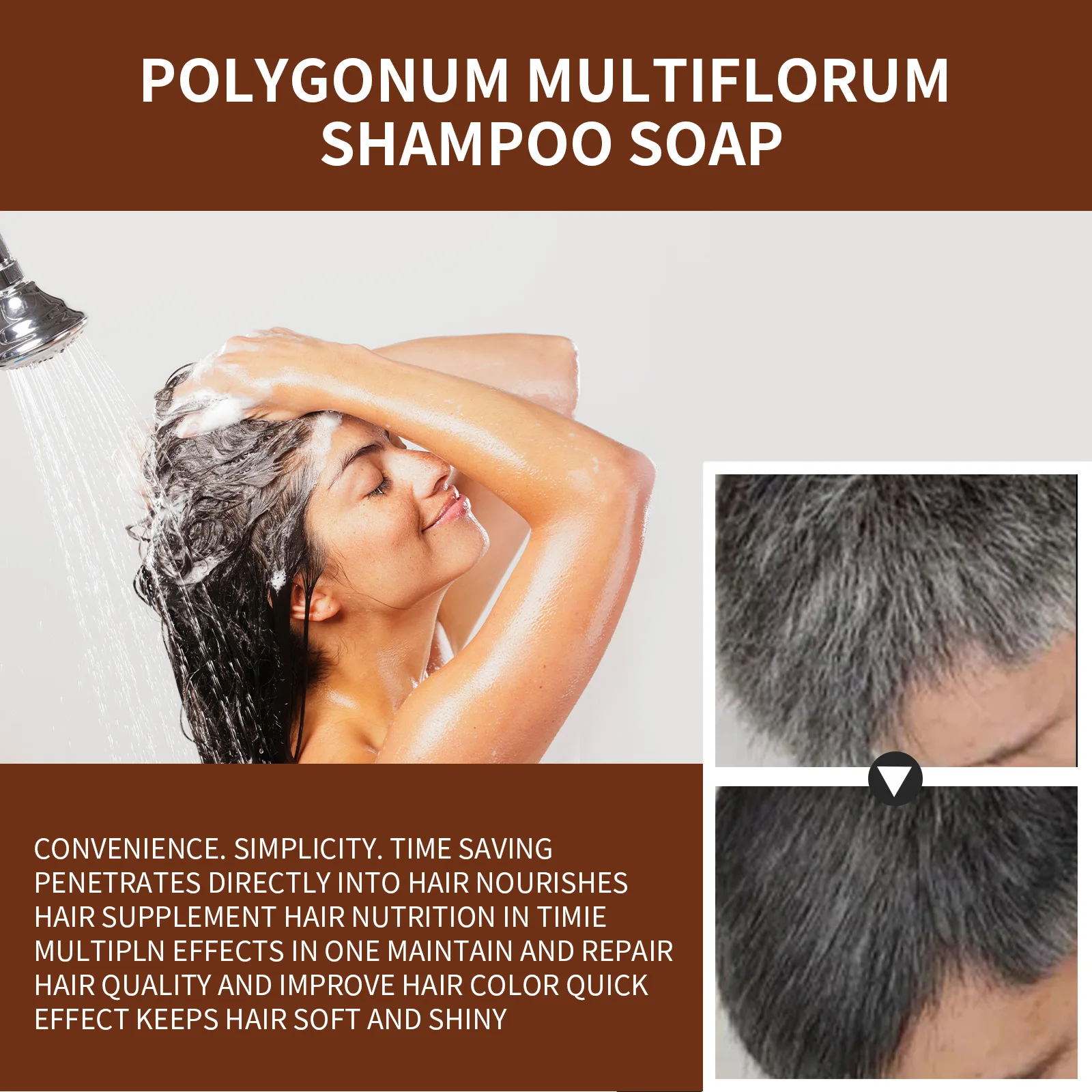 Parul Întunecare Sampon Natural Organic Formula Usoara De Curățare A Părului Hidratare Polygonum Manual De Păr Șampon Săpun