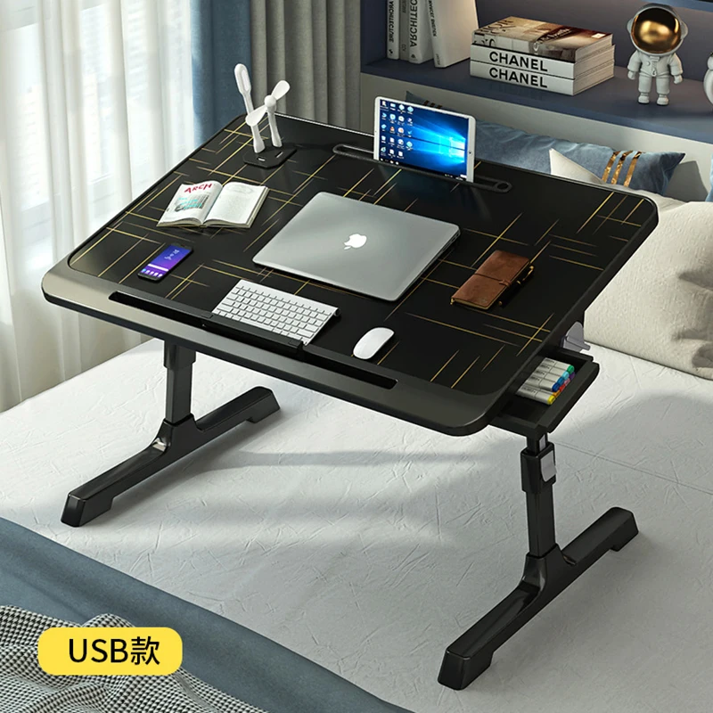 Pat Birou Măsuță plus-Dimensiuni Birou Laptop Pliabil Leneș Masă Elevii Dormitor Birou Tură HY