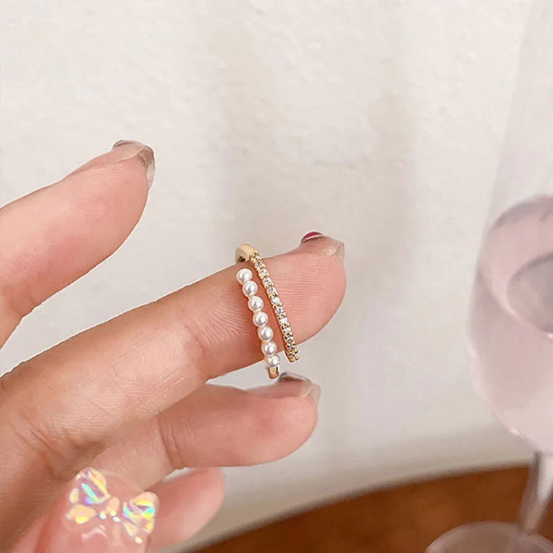Pearl inel de moda de sex feminin personalitate Instagram nișă design de lux lumina simplu rafinat deschiderea temperament