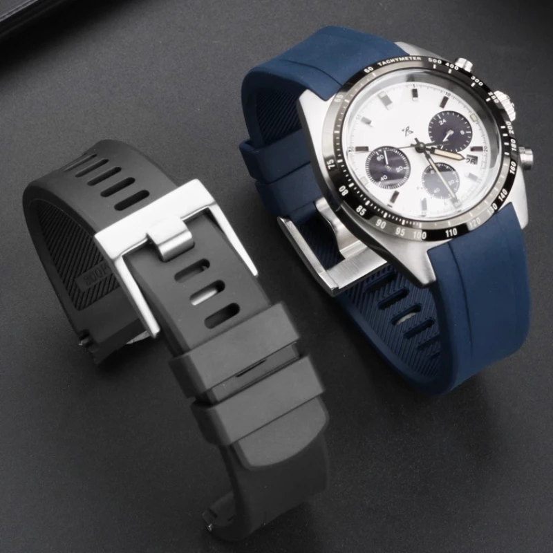 Pentru Seiko PROSPEX SSC813P1 SSC909P1 panda cauciuc capăt curbat Negru Albastru Portocaliu curea de ceas Silicon rezistent la apa moale om watchband