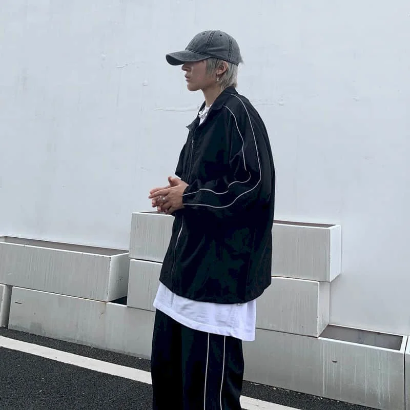 Primăvara supradimensionat geaca barbati toamna timpurie-coreean la modă strat subțire liber versatil baseball sus Harajuku simplu stil sport