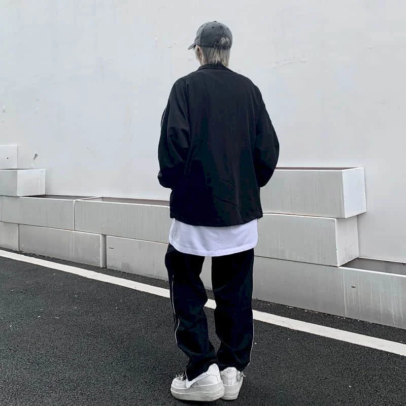 Primăvara supradimensionat geaca barbati toamna timpurie-coreean la modă strat subțire liber versatil baseball sus Harajuku simplu stil sport