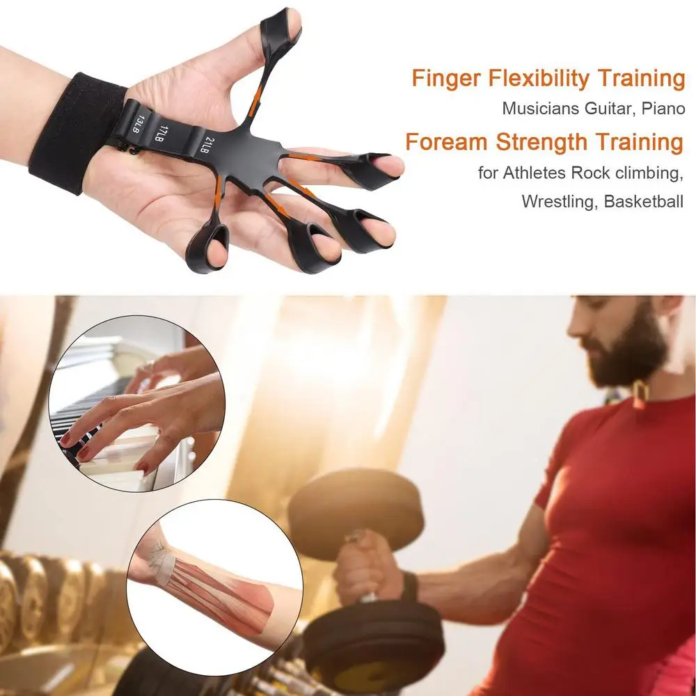 Prindere de Mână Deget Expander Exercita Puterea Antrenor Mână de Prindere Întăritor pentru Recuperarea Prejudiciului și Constructor Musculare Targă