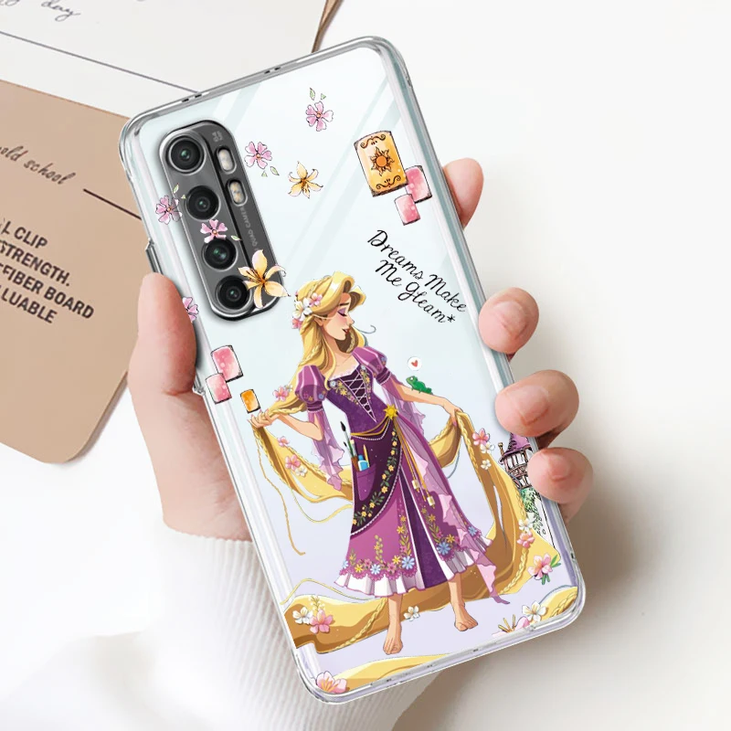 Printesa Rapunzel Disney Fata Transparent Cazul în care Telefonul Pentru Xiaomi Mi 13 12T 12S 12X 12 11 11T 11i 10T 10 9 8 Pro Lite Ultra 5G