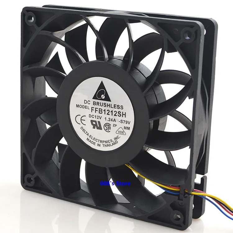 Radiator Cooler CPU Fan Pentru FFB1212SH 12025 12cm 120X120X25MM DC 12V 1.24 O S79V Server Invertor Axial 4 Pini