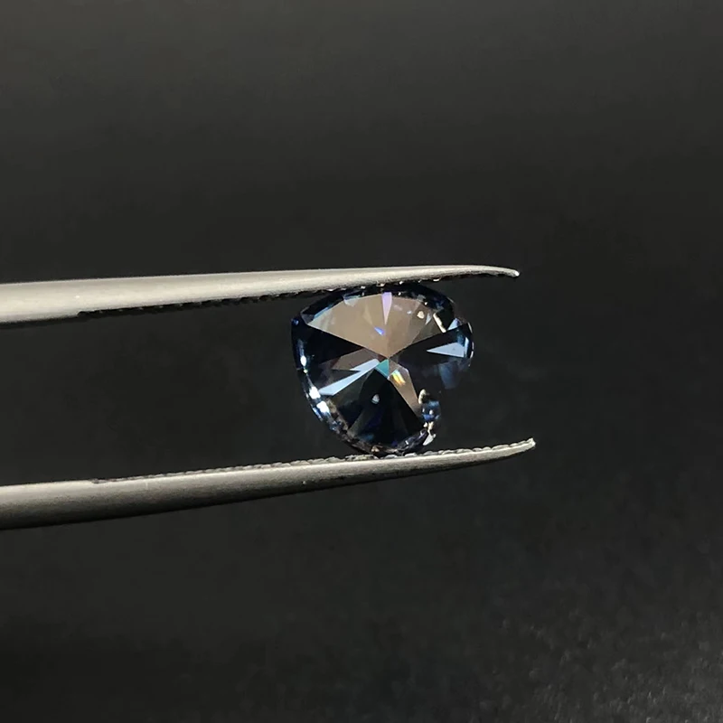 Real Albastru Regal Inima se Taie Moissaite Laborator Crescut de Diamant ewelry VVS1 Trecut Diamant Tester cu GRA Raport