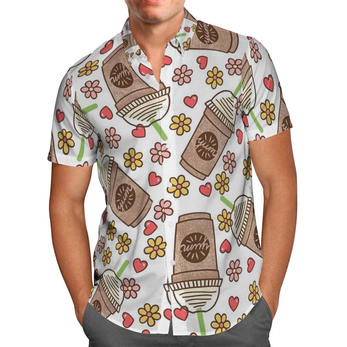 Roz Anime 3d Plajă Hawaiiană 2022 Vara Tricou Barbati Maneca Scurta Tricou Streetwear Supradimensionate 5xl Camisa Sociale Combinezon Homme-33